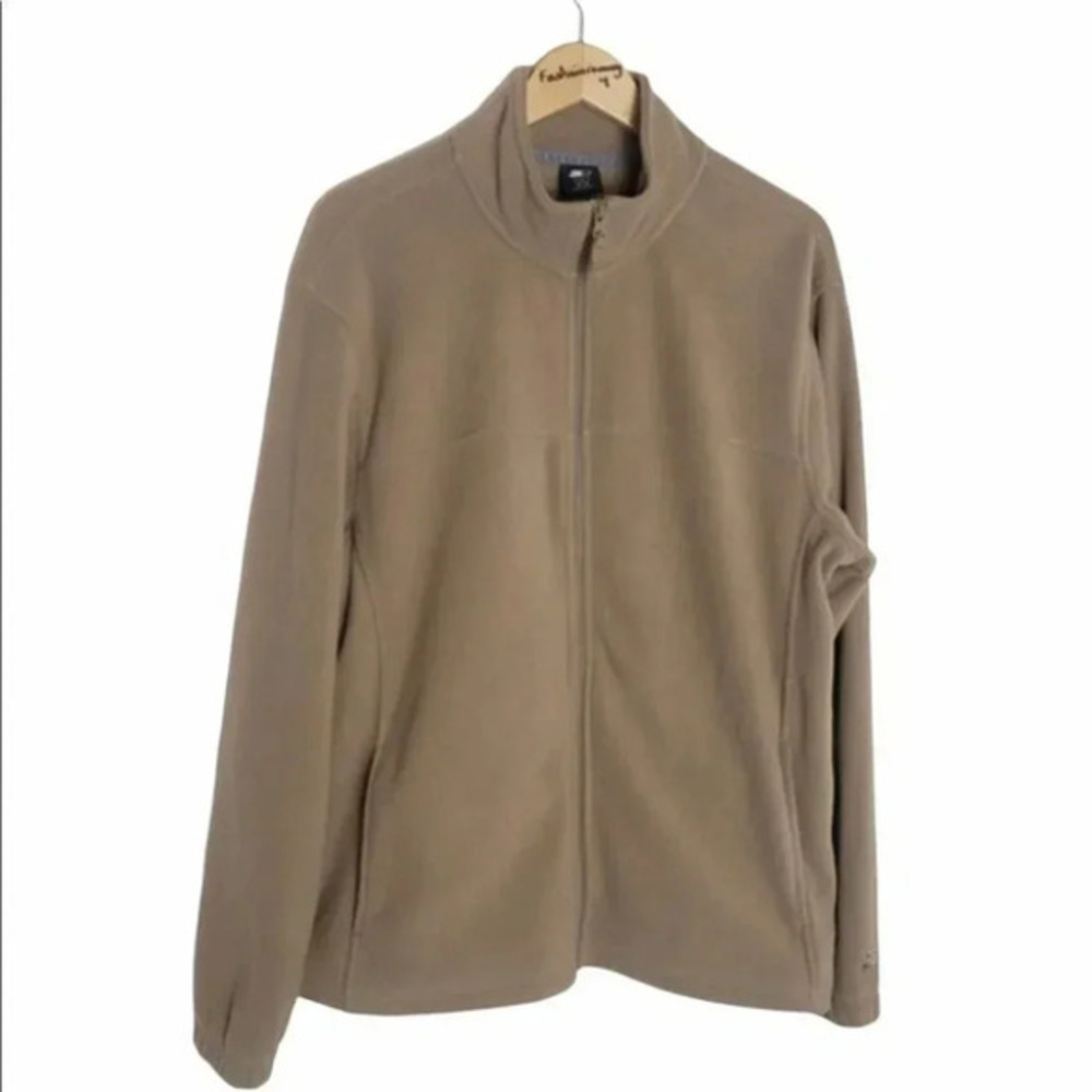 Starter‎ L tan fleece full zip jacket